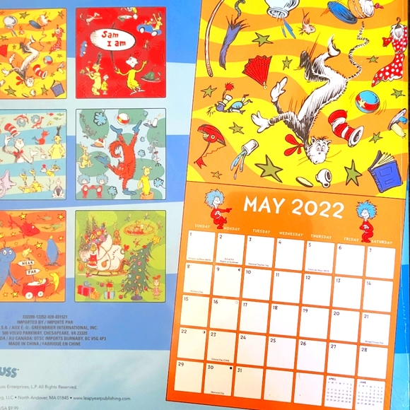 NEW 2022 Dr. Suess 16 Month Wall Calendar - Picture 7 of 12
